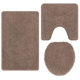 vidaXL Antislip Badmat Set 3 st Bruin 50 x 80 cm PP
