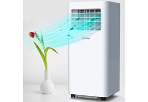 Mobiele Airco 9000 BTU 3-in-1 (Koeler, Ventilator, Ontvochtiger) - 35% Korting