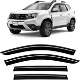 CLIM ART Windgeleiders voor Honda Civic 2017-2022 Sedan - 4 Stuks - Zwart