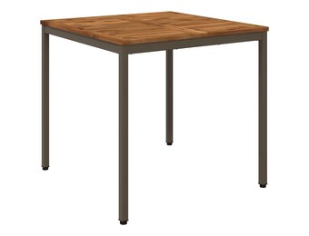 vidaXL Tuindiner tafel Natuurlijk en Koffie 80 x 80,5 x 75 cm