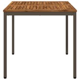 vidaXL Tuindiner tafel Natuurlijk en Koffie 80 x 80,5 x 75 cm