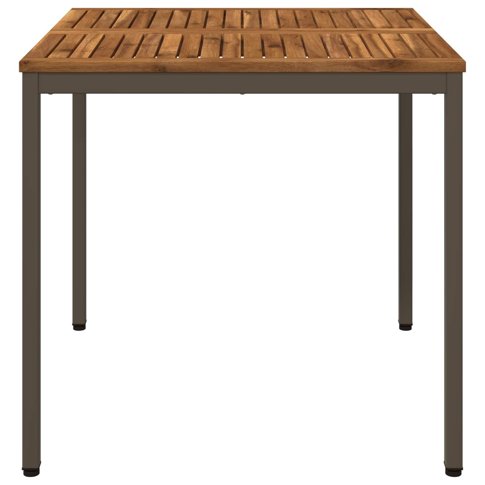 vidaXL Tuindiner tafel Natuurlijk en Koffie 80 x 80,5 x 75 cm