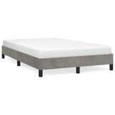 vidaXL Bedframe zonder matras 120x200 cm fluweel lichtgrijs