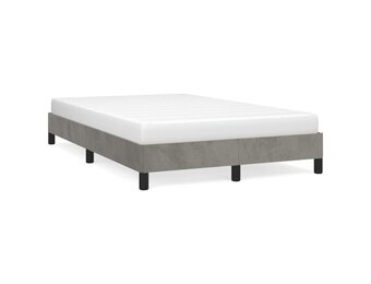 vidaXL Bedframe zonder matras 120x200 cm fluweel lichtgrijs