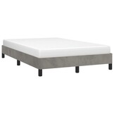 vidaXL Bedframe zonder matras 120x200 cm fluweel lichtgrijs