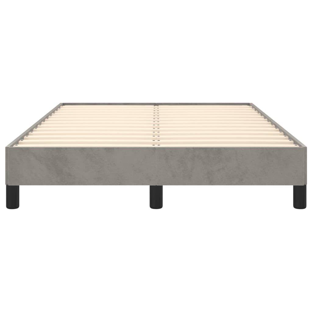 vidaXL Bedframe zonder matras 120x200 cm fluweel lichtgrijs