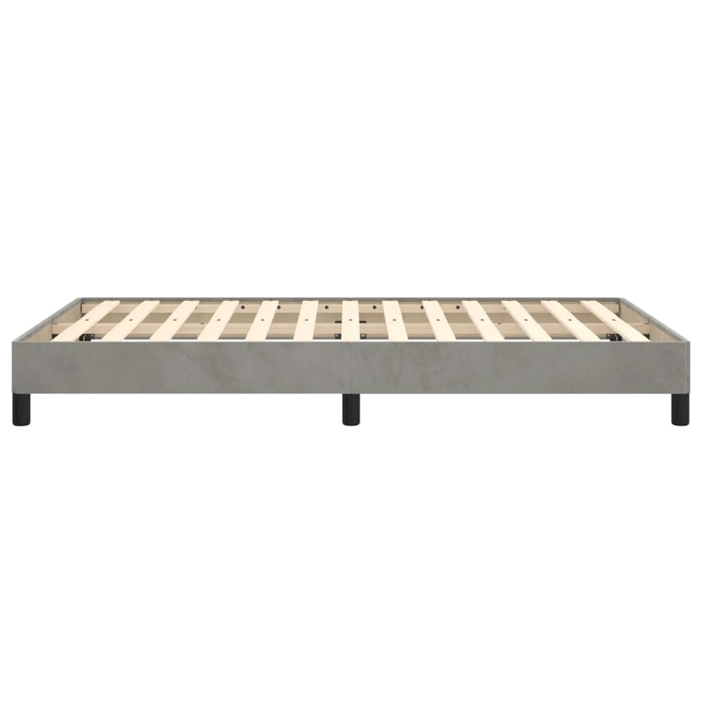 vidaXL Bedframe zonder matras 120x200 cm fluweel lichtgrijs