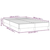vidaXL Bedframe zonder matras 120x200 cm fluweel lichtgrijs