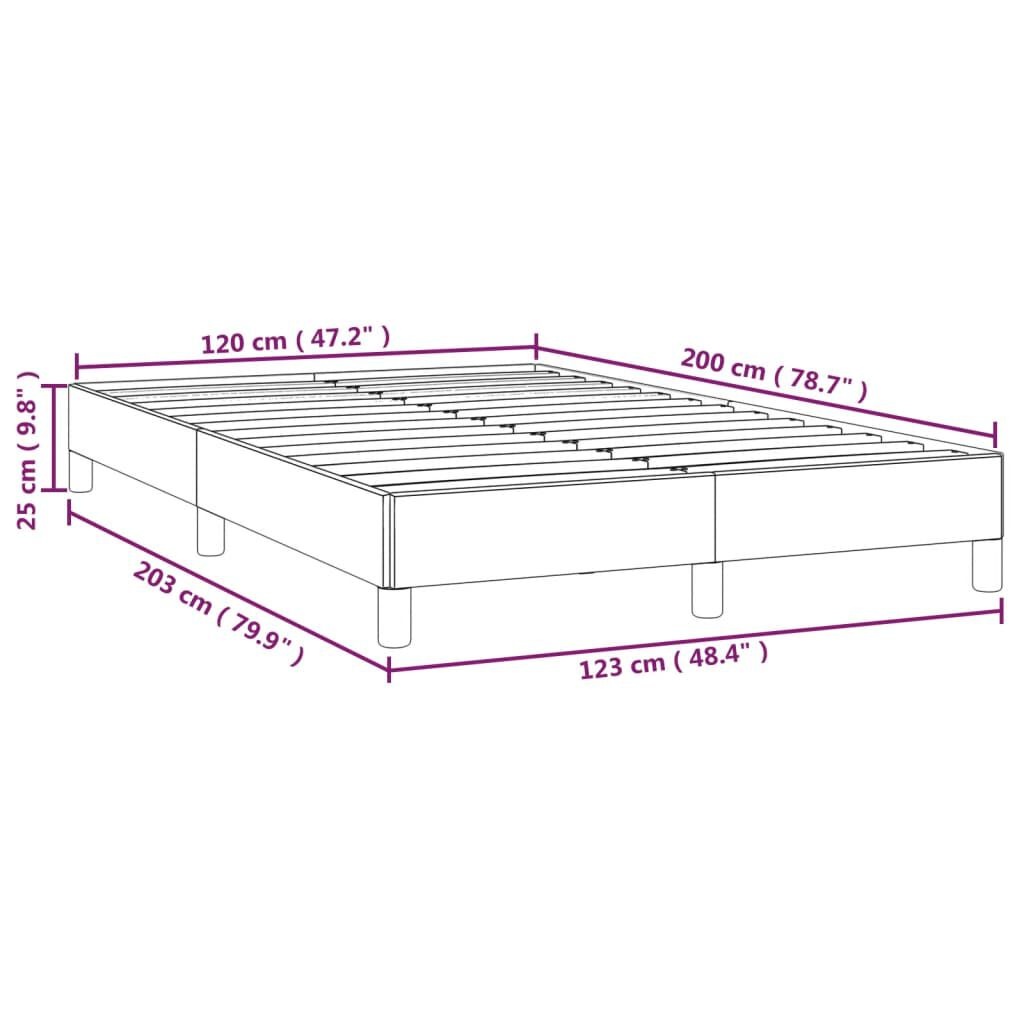 vidaXL Bedframe zonder matras 120x200 cm fluweel lichtgrijs