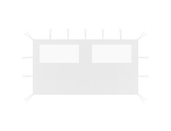 vidaXL Prieelzijwand met ramen 4x2 m wit