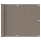 vidaXL Balkonscherm 75x600 cm oxford stof taupe