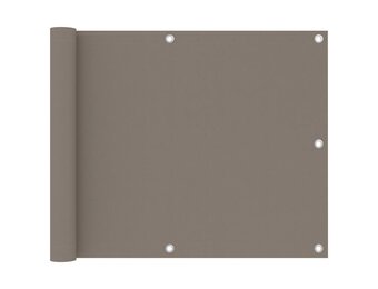 vidaXL Balkonscherm 75x600 cm oxford stof taupe