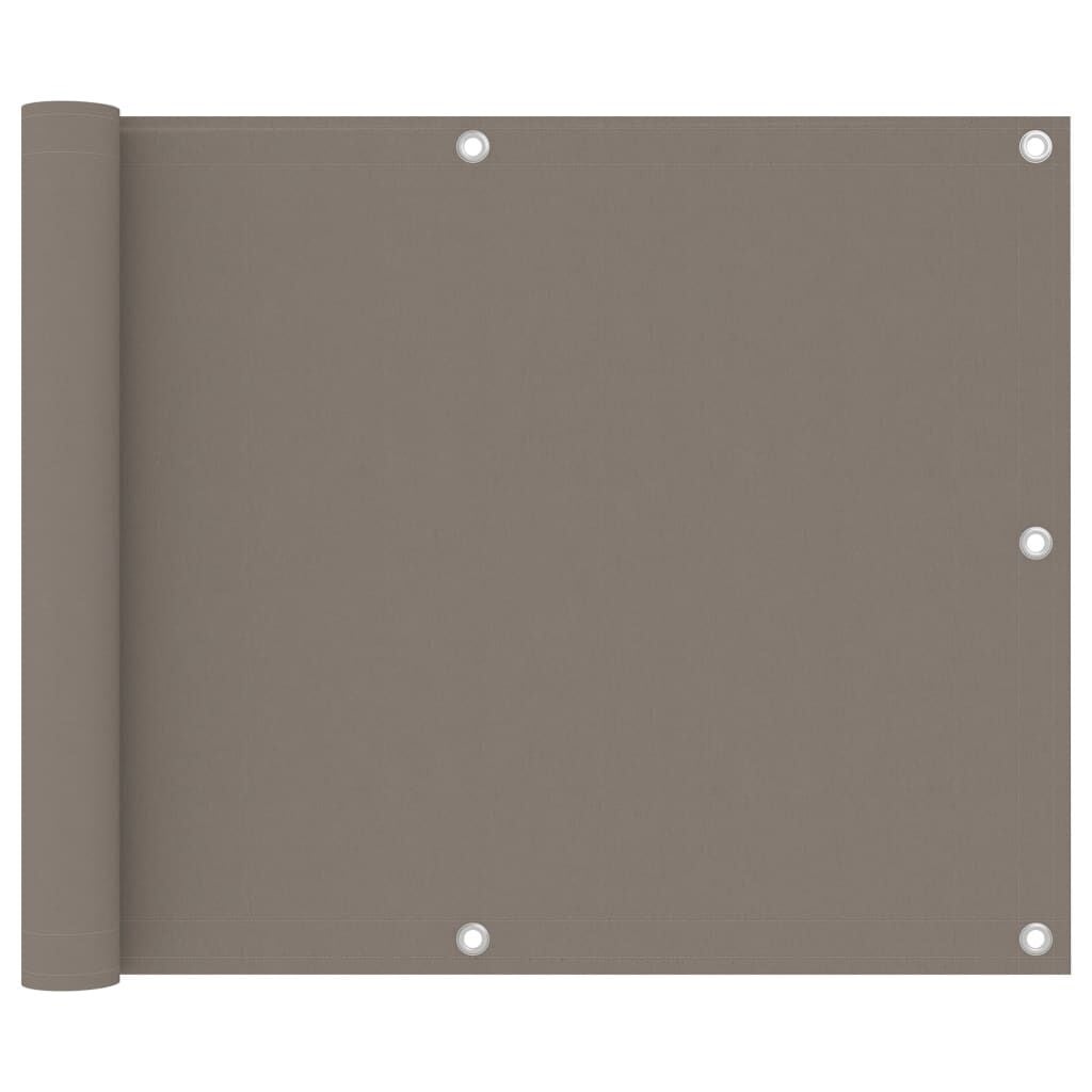vidaXL Balkonscherm 75x600 cm oxford stof taupe
