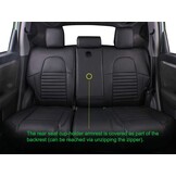 Custom Fit Autostoelhoezen voor Honda CRV 2013-2017 - Zwart Leer