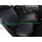 Custom Fit Autostoelhoezen voor Honda CRV 2013-2017 - Zwart Leer