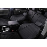 Custom Fit Autostoelhoezen voor Honda CRV 2013-2017 - Zwart Leer