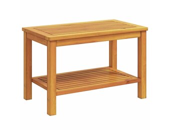 vidaXL Bijzettafel Olie naturel 70 x 40 x 45 cm Massief Acaciahout