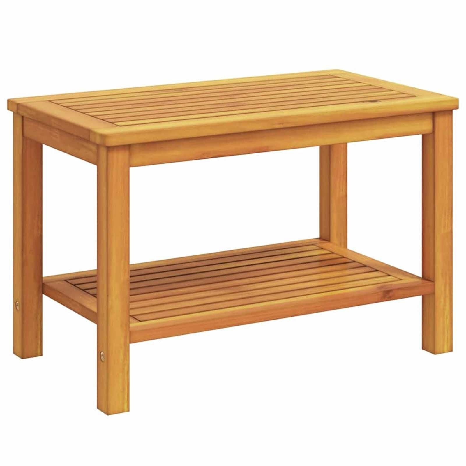 vidaXL Bijzettafel Olie naturel 70 x 40 x 45 cm Massief Acaciahout