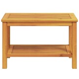 vidaXL Bijzettafel Olie naturel 70 x 40 x 45 cm Massief Acaciahout