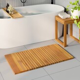 vidaXL Badmat Naturel 100 x 55 cm Massief Acaciahout