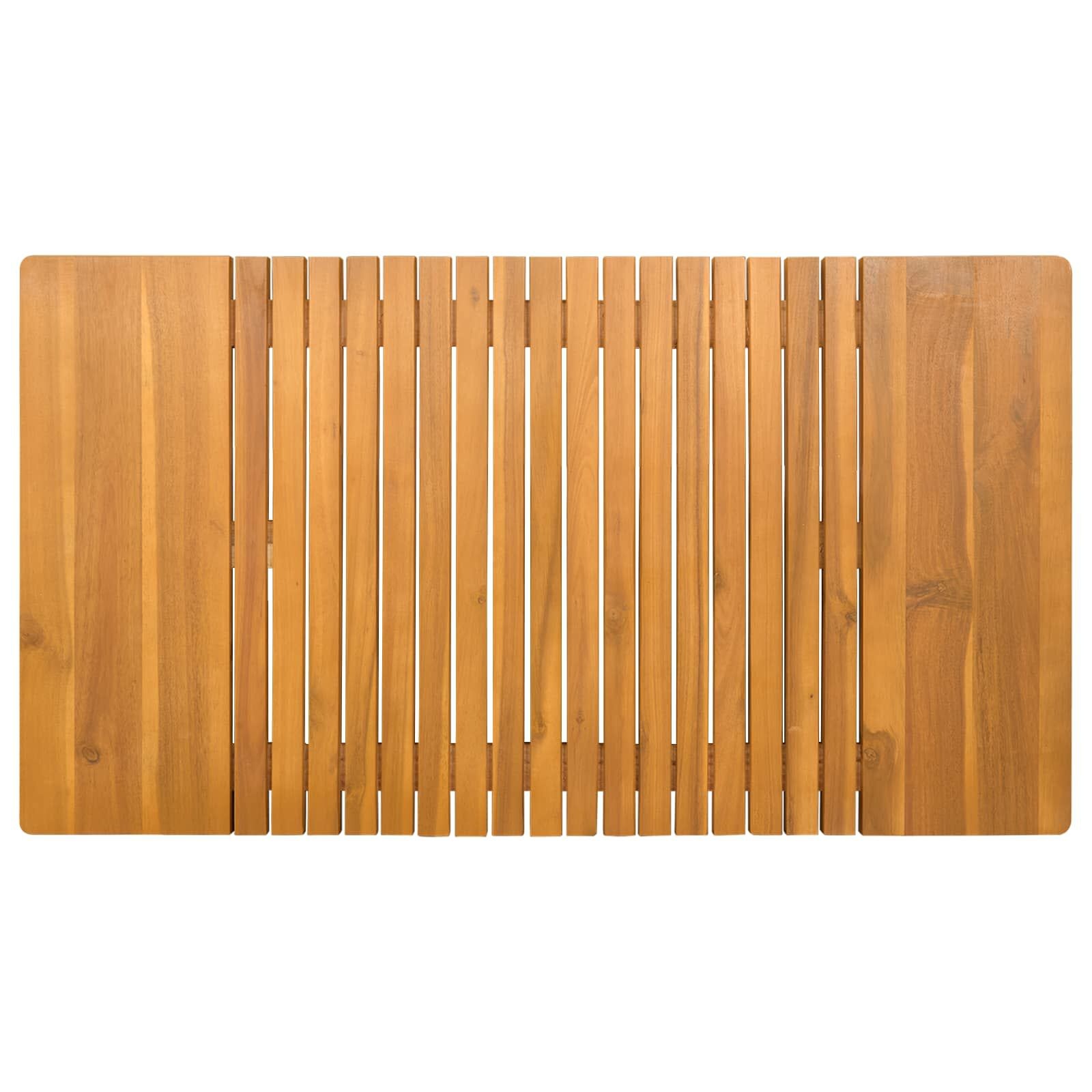 vidaXL Badmat Naturel 100 x 55 cm Massief Acaciahout