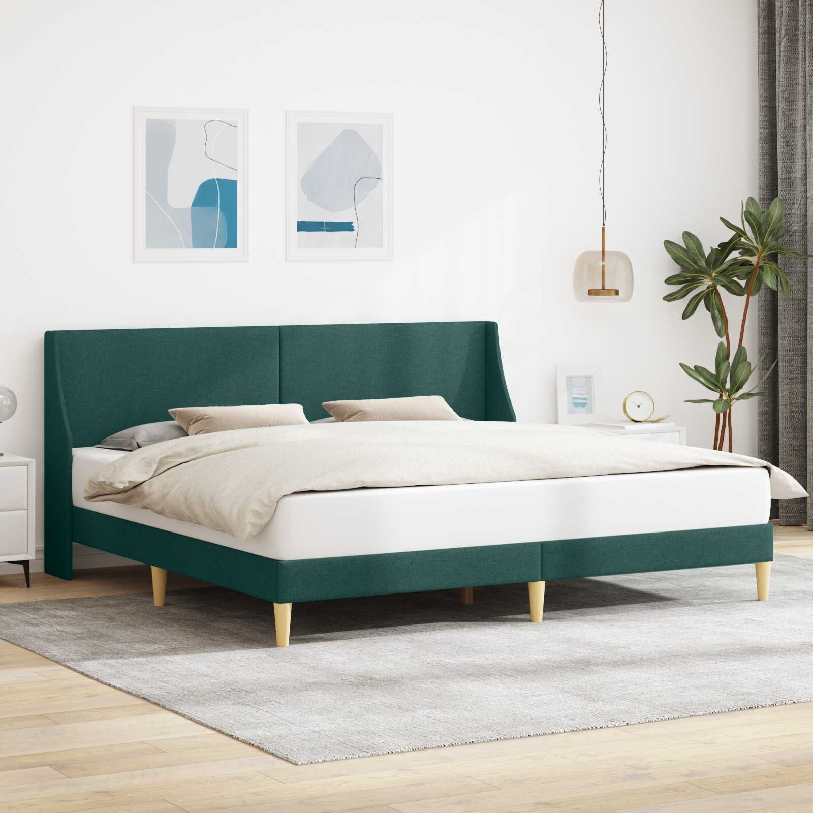 vidaXL Bedframe Effen met hoofdeinde aansluitplaat