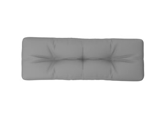 vidaXL Palletkussen 120x40x12 cm stof grijs