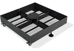 Verrijdbare Parasolvoet 500kg met Rem | Zwart | 35% Korting