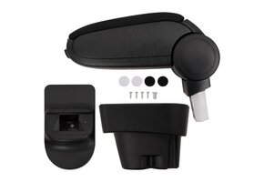 Zwarte Autoarmsteun 12x36x(33,5-48) cm ABS, geschikt voor PEUGEOT 207 (2006) - 40% Korting