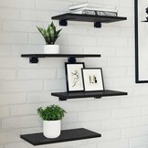 vidaXL Boekenplank Bord 3-laags 4 st 40 x 20 x 1,5 cm Bewerkt hout