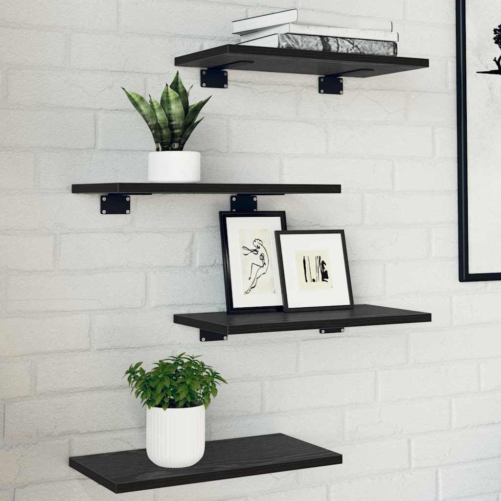 vidaXL Boekenplank Bord 3-laags 4 st 40 x 20 x 1,5 cm Bewerkt hout