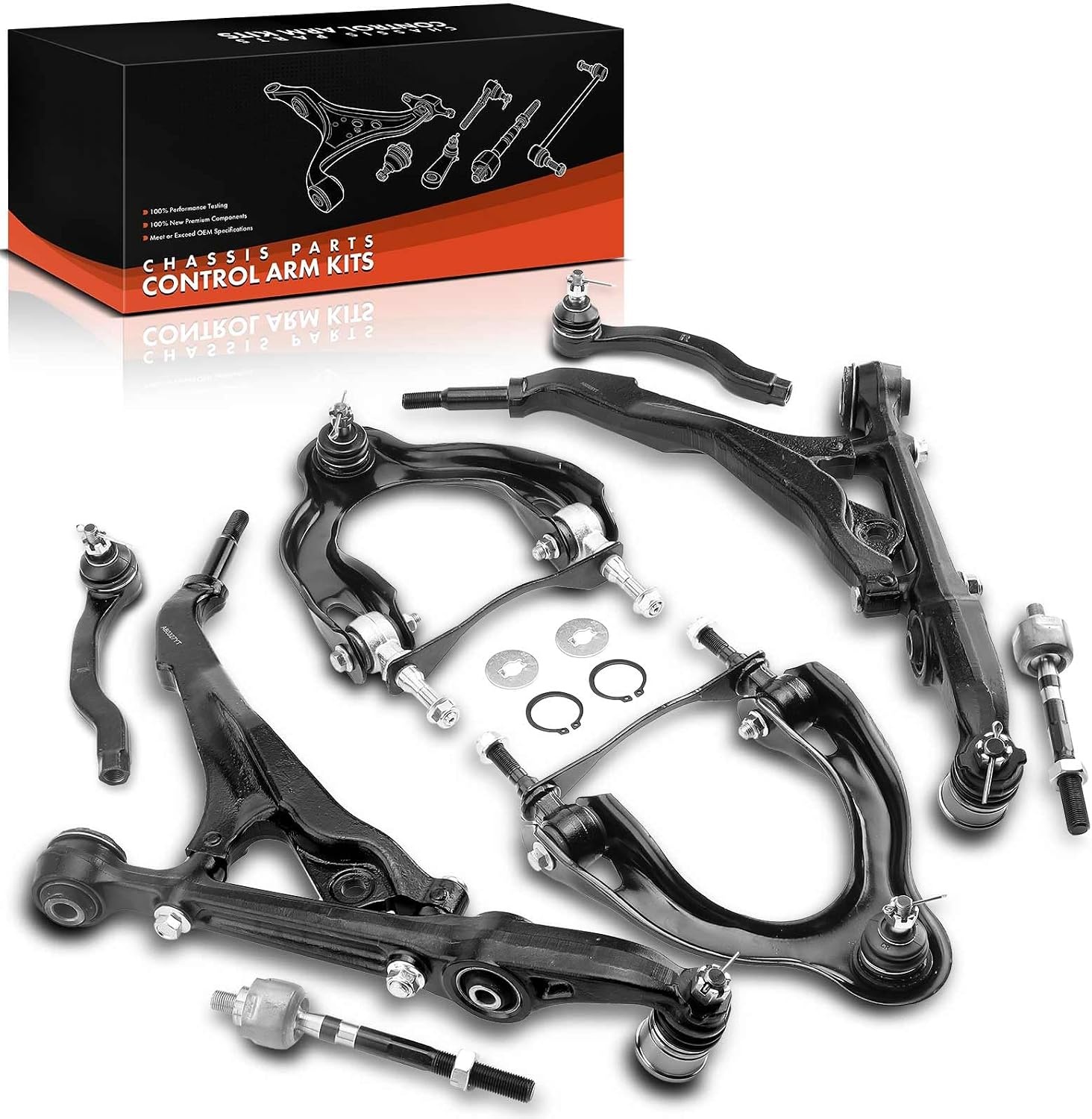 Frankberg 8-delige draagarmset vooras compatibel met Civic V Coupe EJ 1.5L 1.6L 1993-1996 vervanging # 51460SR3013 53560SH3013