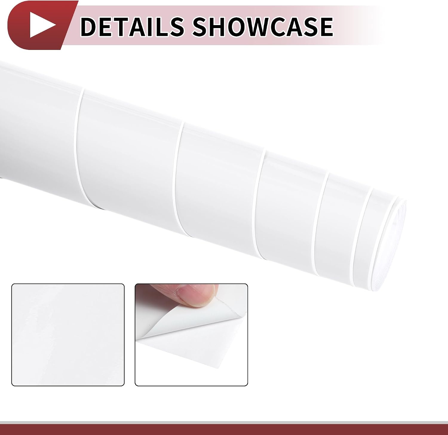 Witte beschermfolie voor de auto, 5,5 m x 59,84 inch, vinylfolie voor buiten en binnen, pvc, universeel, 1 stuk