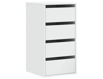 vidaXL Ladekast 40x41x76 cm bewerkt hout wit