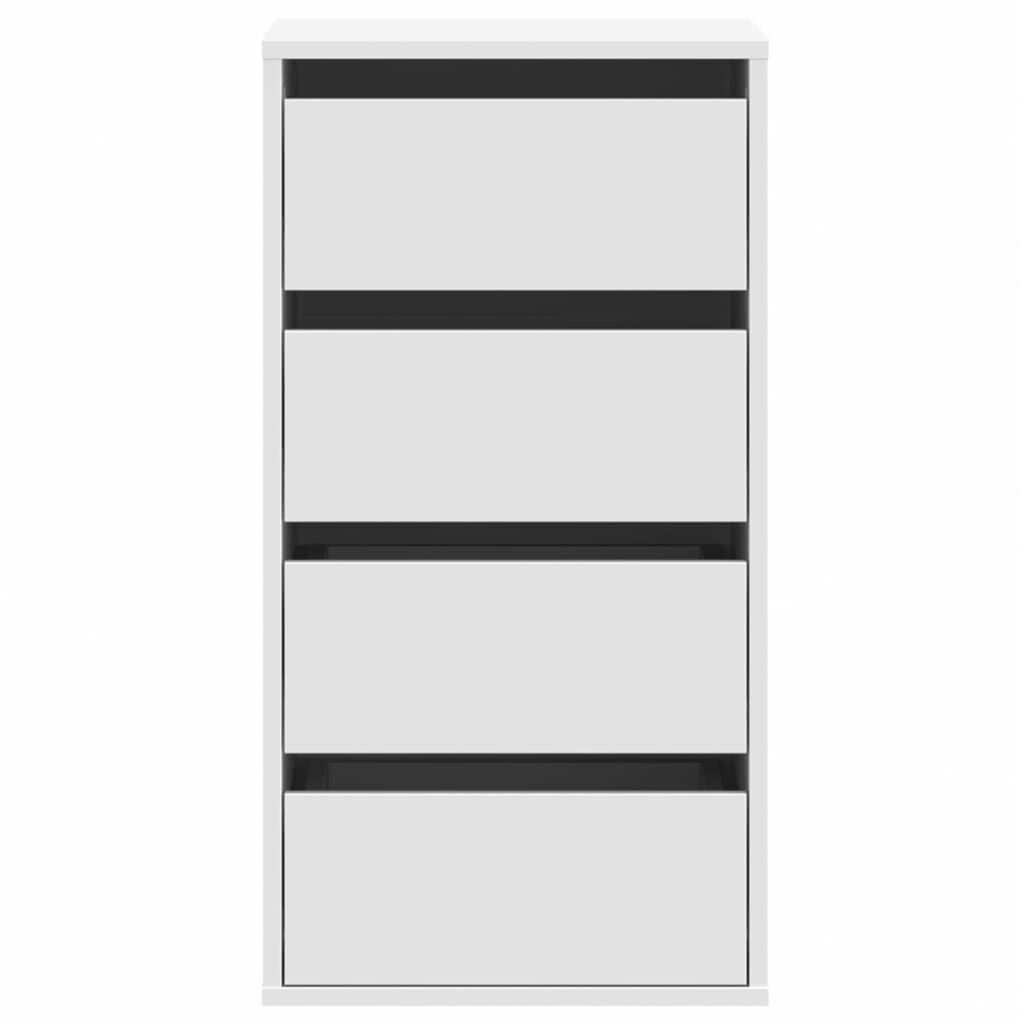 vidaXL Ladekast 40x41x76 cm bewerkt hout wit