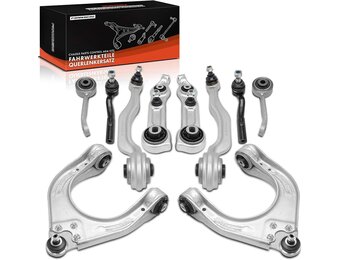 Frankberg 6x draagarm + 2x spoorstangkop + 2 x koppelstang vooras, compatibel met E-klasse W211 1.8L-6.2L 2002-2008 E-klasse T-Model S211 1.8L-6.2L 2003-2009 Vervanging # 2113308207