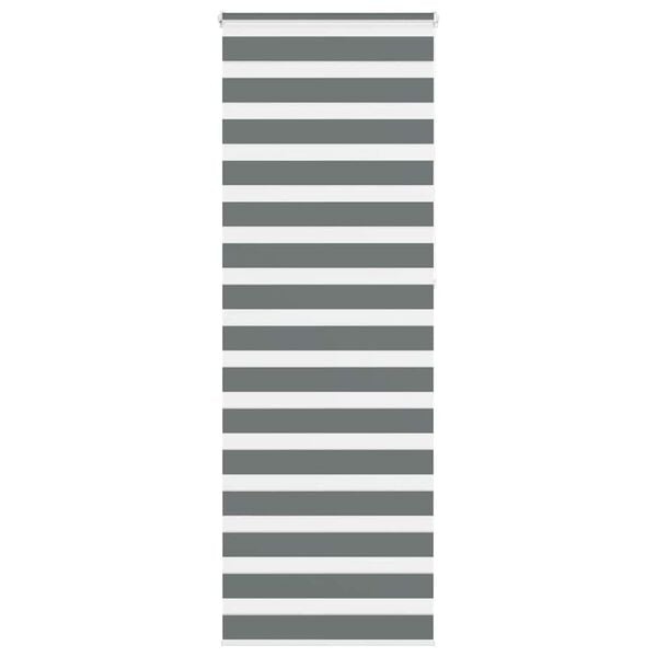 vidaXL Zebra rolgordijn 70x230 cm stofbreedte 65,9 cm donkergrijs