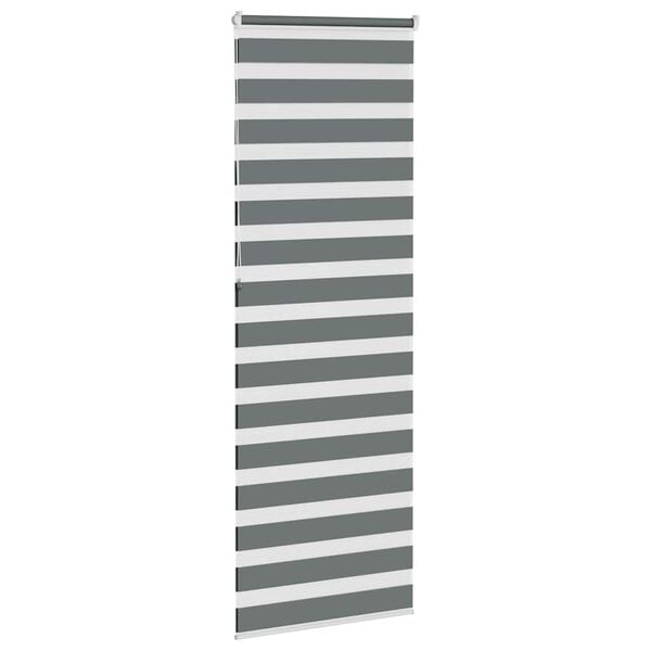 vidaXL Zebra rolgordijn 70x230 cm stofbreedte 65,9 cm donkergrijs
