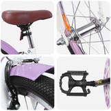 vidaXL Kinderfiets 18 Inch voor 5-7 jaar Paars