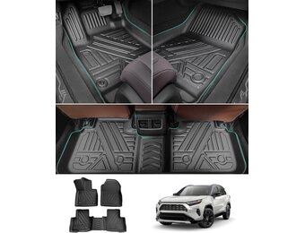 GAFAT Compatibel met Toyota RAV4 PHEV Plug-In Hybrid 2023 2024 2025 Vloermatten, TPE All-Weather Vloermatten voor RAV4 PHEV, Rubberen Matten Origineel 3D-Scannen Hoge Rand 6-10 CM, RAV4 Accessoires