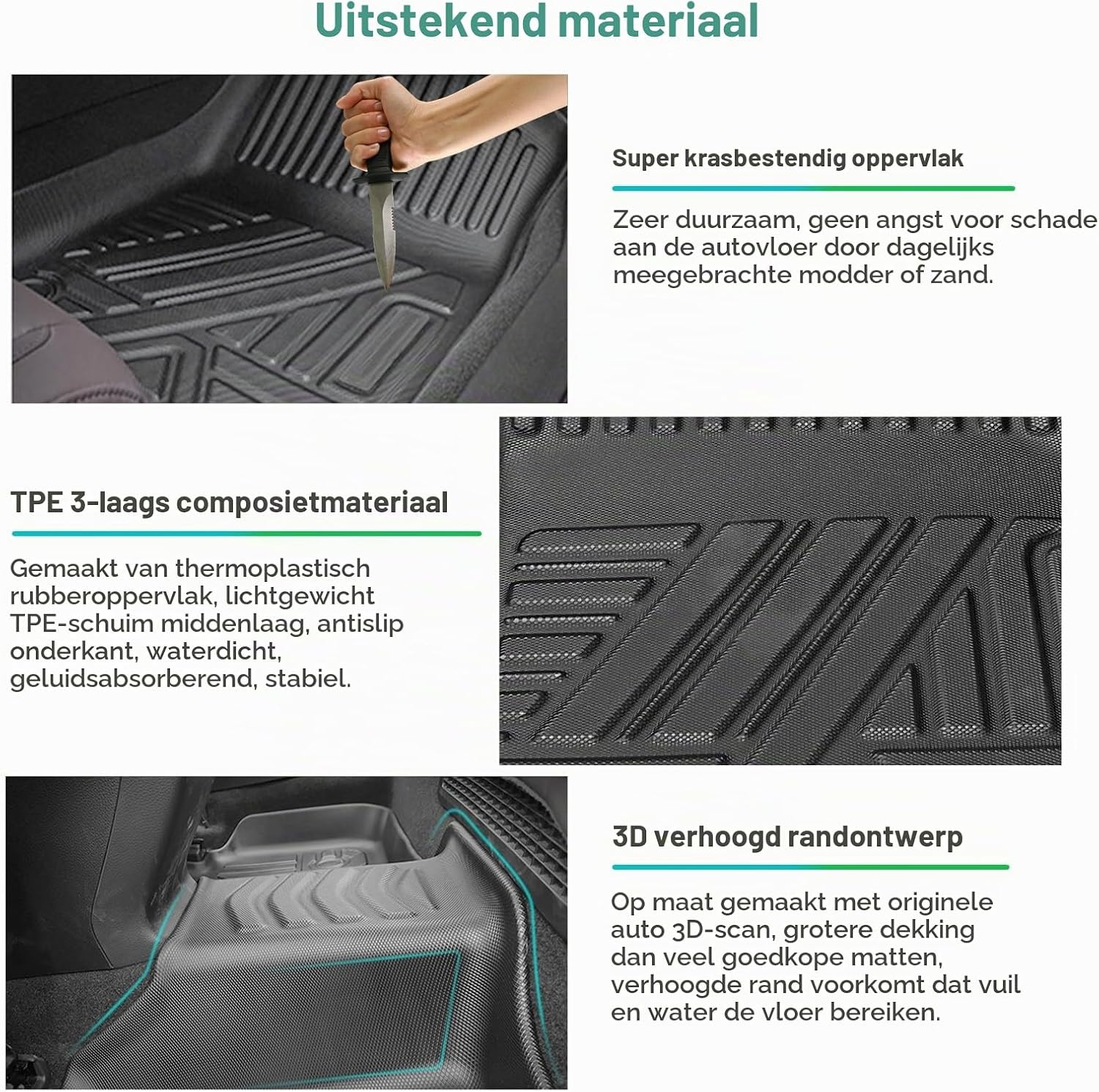 GAFAT Compatibel met Toyota RAV4 PHEV Plug-In Hybrid 2023 2024 2025 Vloermatten, TPE All-Weather Vloermatten voor RAV4 PHEV, Rubberen Matten Origineel 3D-Scannen Hoge Rand 6-10 CM, RAV4 Accessoires