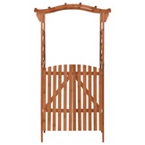 vidaXL Pergola met poort 116x40x204 cm massief vurenhout