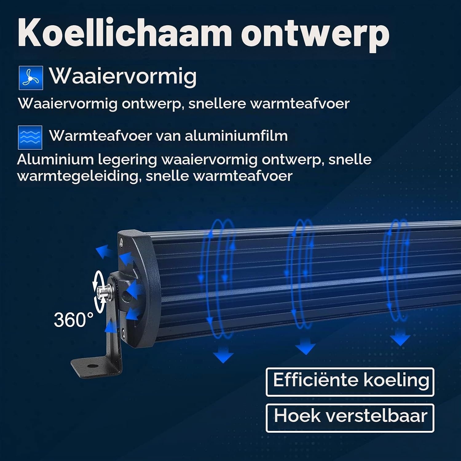 RIGIDON 52 inch 130cm 675W curved 4x4 LED lightbar with 12V wiring set - Maat 52inch 675W + kabelboom set