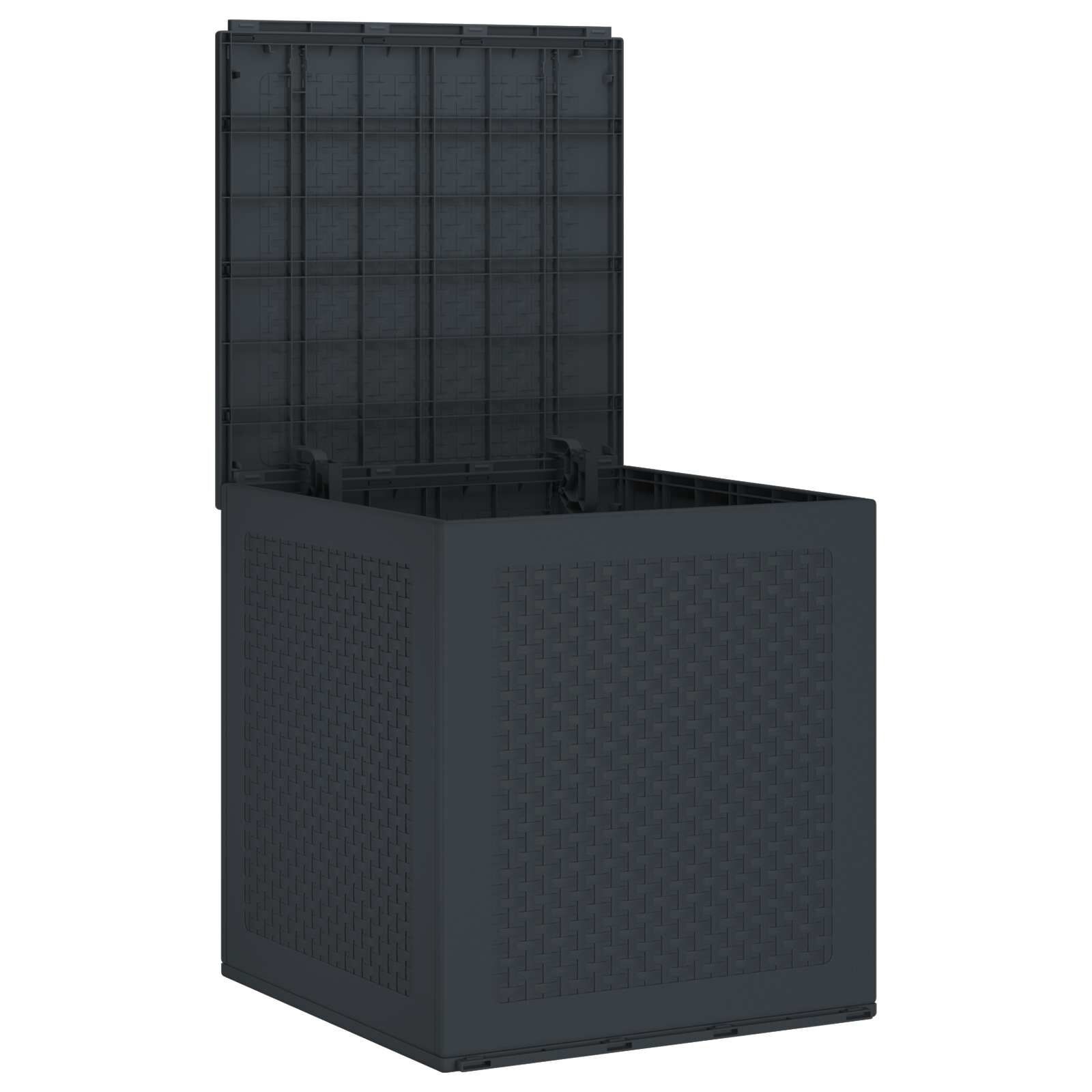 vidaXL Opbergbox met opslag Antraciet 55 x 53 x 57 cm Polypropyleen