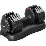 24 kg/25 kg, verstelbare ruimtebesparende halters met antislip handgreep, workout fitness halter voor lichaamstraining