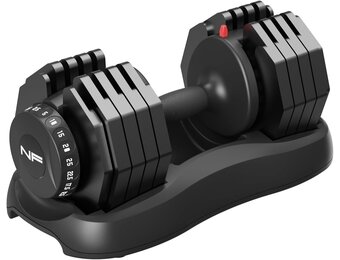 24 kg/25 kg, verstelbare ruimtebesparende halters met antislip handgreep, workout fitness halter voor lichaamstraining