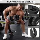 24 kg/25 kg, verstelbare ruimtebesparende halters met antislip handgreep, workout fitness halter voor lichaamstraining