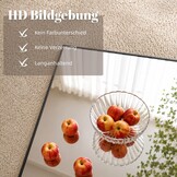 Aplancee Volledige spiegel, staande spiegel, 180 x 80 cm, grote vloerspiegel om tegen te leunen of op te hangen, rechthoekige HD-spiegel voor kleedkamer, slaapkamer, woonkamer, zwart