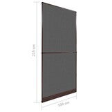 vidaXL Hordeur met scharnieren 100x215 cm bruin