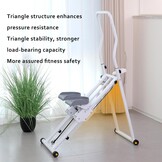 Verticale klimstepper voor full-body training, hometrainer met lcd-display, caloriemeter, knievriendelijk, fitnessapparaat voor thuis, opvouwbaar, belastbaar tot 150 kg